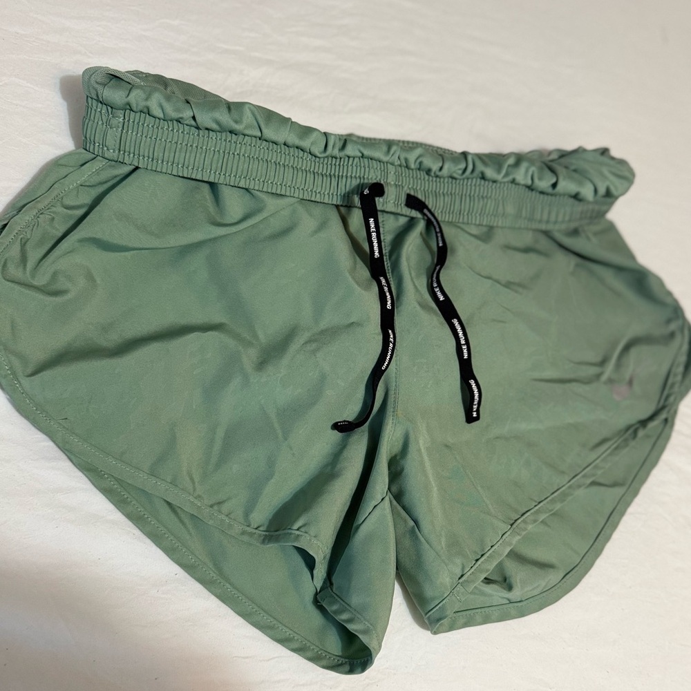 Nike Army Green Running Lined Athletic Shorts - Picture 3 of 4